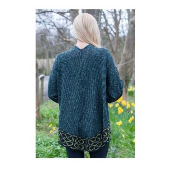 Bill Baber Pine Brora Jacket Open Cardigan Womens One Size Green Celtic Scotland - Picture 10 of 14